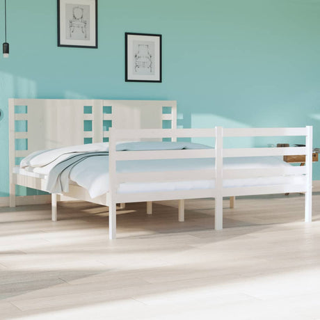 Bed Frame Without Mattress King Size Solid Wood Pine