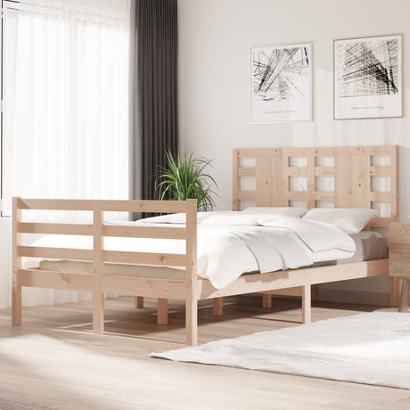 Bed Frame Without Mattress King Size Solid Wood Pine