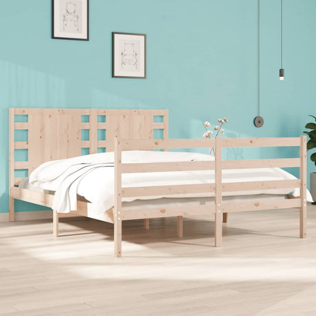 Bed Frame Without Mattress King Size Solid Wood Pine