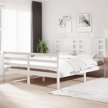 Bed Frame Without Mattress King Size Solid Wood Pine