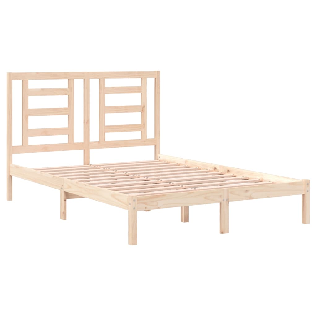 Bed Frame without Mattress 140x190 cm Solid Wood Pine