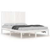 Bed Frame without Mattress White 120x190 cm Small Double Solid Wood