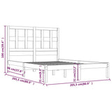 Bed Frame without Mattress Honey Brown 200x200 cm Solid Wood Pine