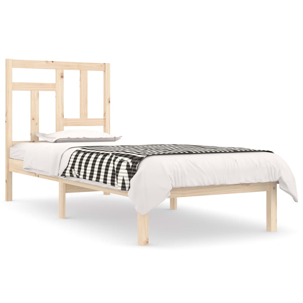 Bed Frame without Mattress 90x190 cm Single Solid Wood Pine