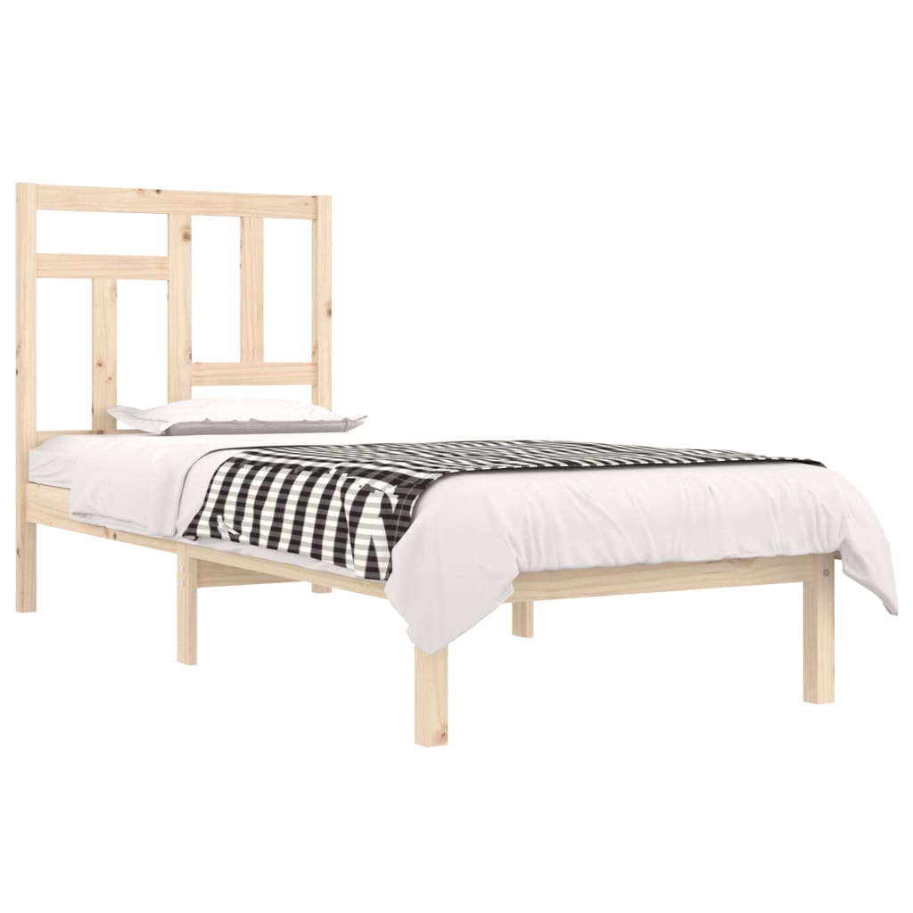 Bed Frame without Mattress 90x190 cm Single Solid Wood Pine