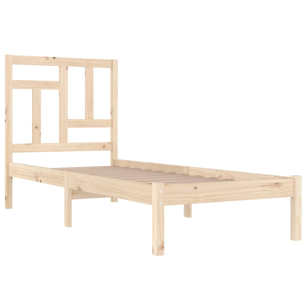 Bed Frame without Mattress 90x190 cm Single Solid Wood Pine