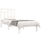 Bed Frame without Mattress White 90x200 cm Solid Wood Pine