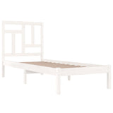Bed Frame without Mattress White 90x200 cm Solid Wood Pine