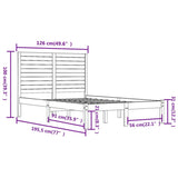 Bed Frame Without Mattress Small Double Solid Wood
