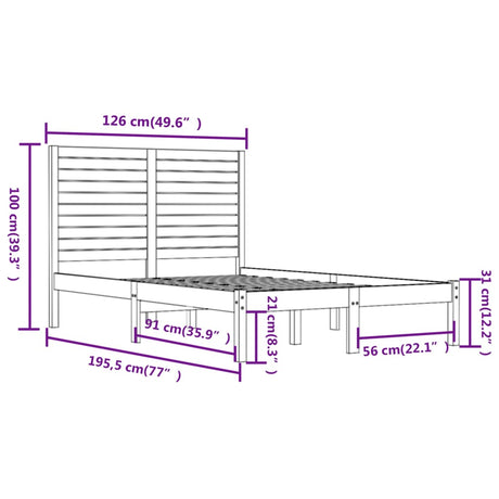 Bed Frame Without Mattress Small Double Solid Wood