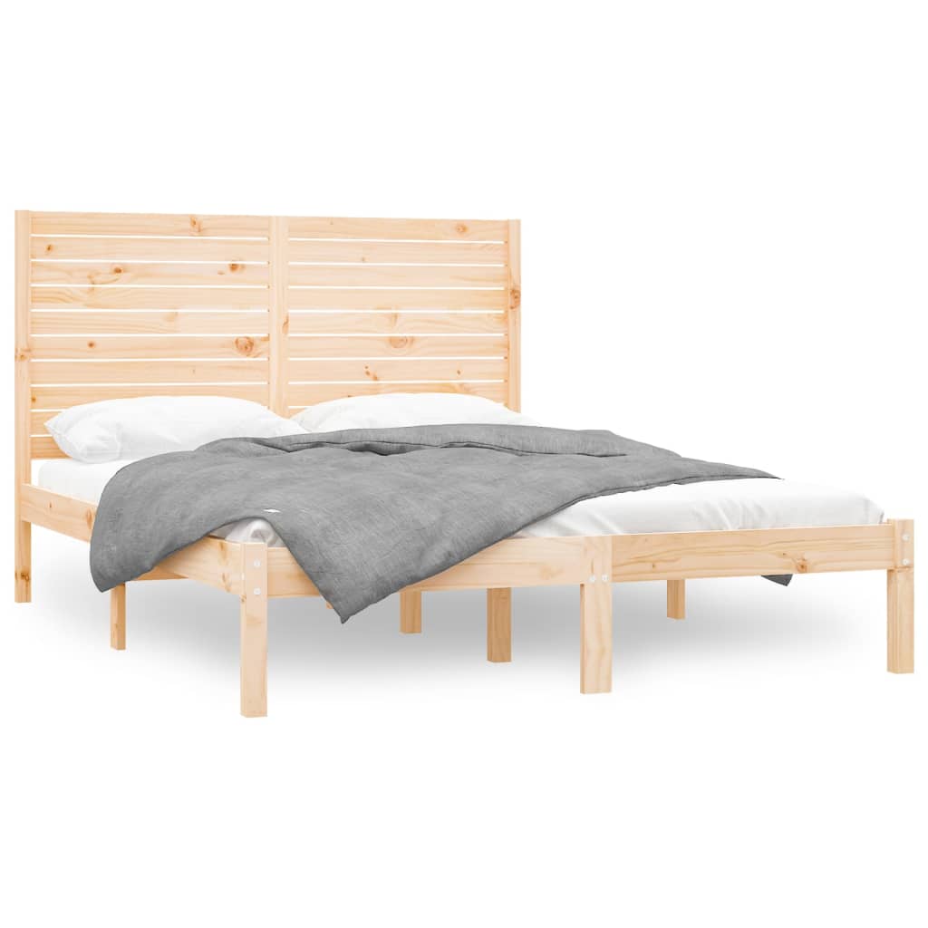 Bed Frame without Mattress 140x200 cm Solid Wood