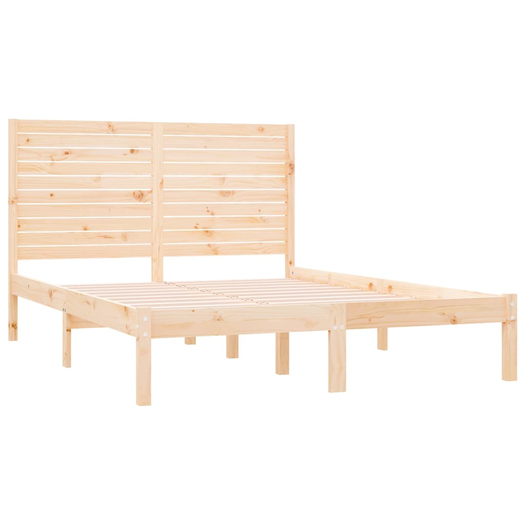 Bed Frame without Mattress 140x200 cm Solid Wood
