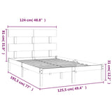 Bed Frame Without Mattress Small Double Solid Wood
