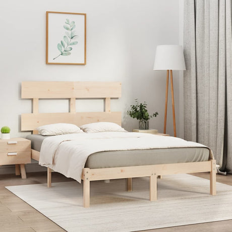 Bed Frame Without Mattress Small Double Solid Wood