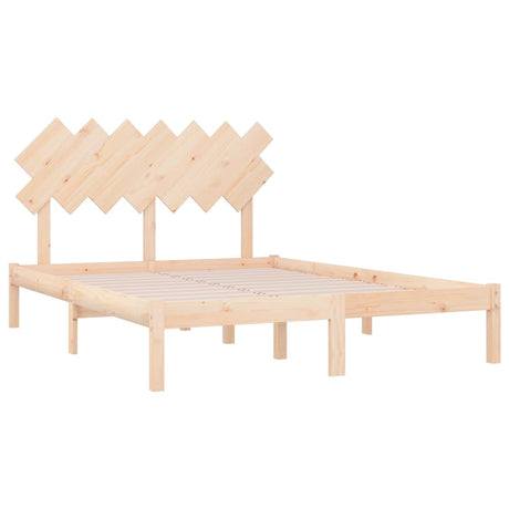 Bed Frame Without Mattress Double Solid Wood