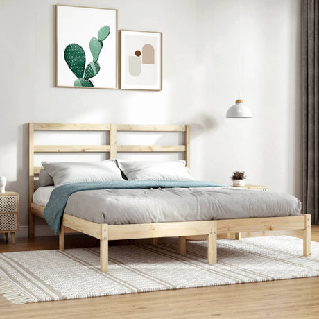 Bed Frame Without Mattress Solid Wood Pine