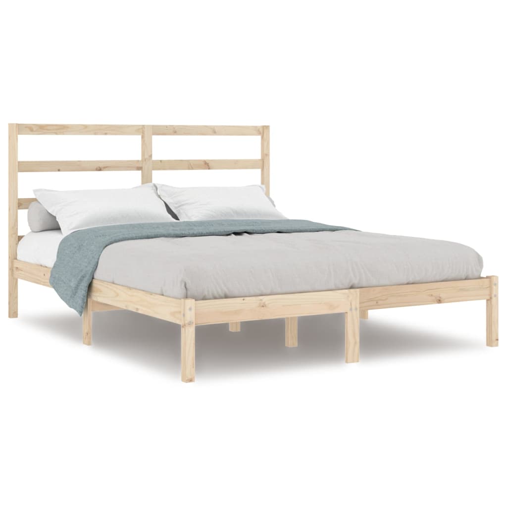 Bed Frame without Mattress 120x200 cm Solid Wood Pine