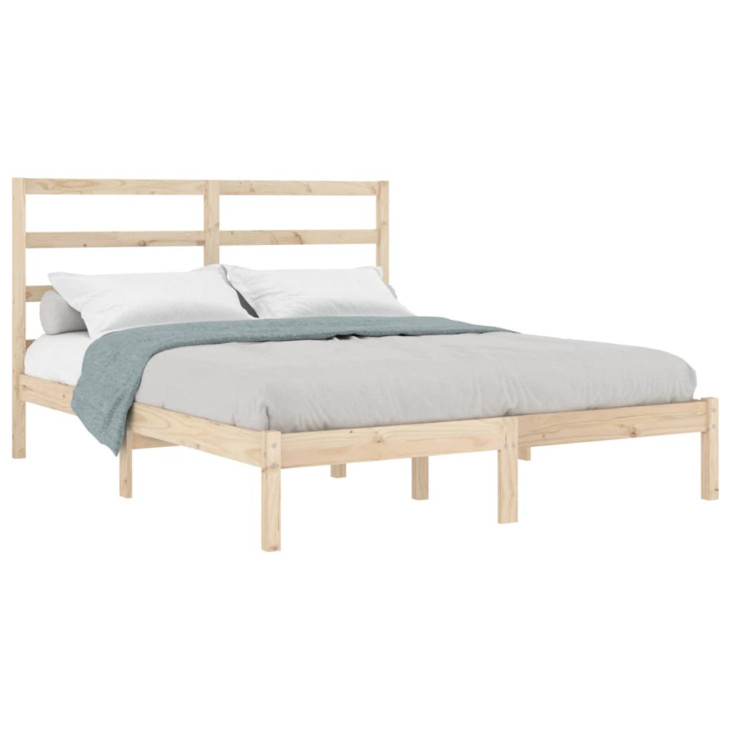 Bed Frame without Mattress 120x200 cm Solid Wood Pine