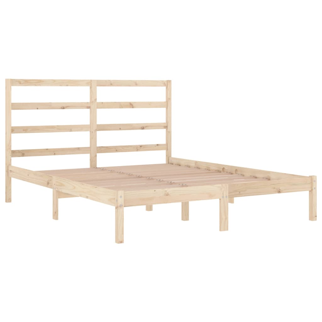 Bed Frame without Mattress 120x200 cm Solid Wood Pine