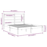 Bed Frame without Mattress 120x200 cm Solid Wood Pine