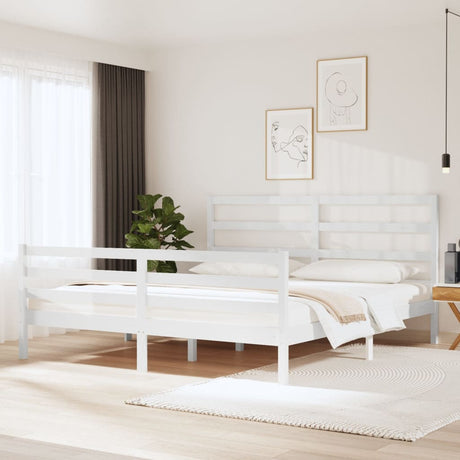 Bed Frame Without Mattress Solid Wood Pine Super King