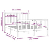 Bed Frame Without Mattress Small Double Solid Wood