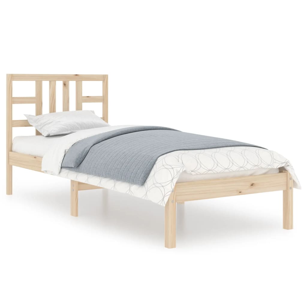 Bed Frame without Mattress 90x200 cm Solid Wood