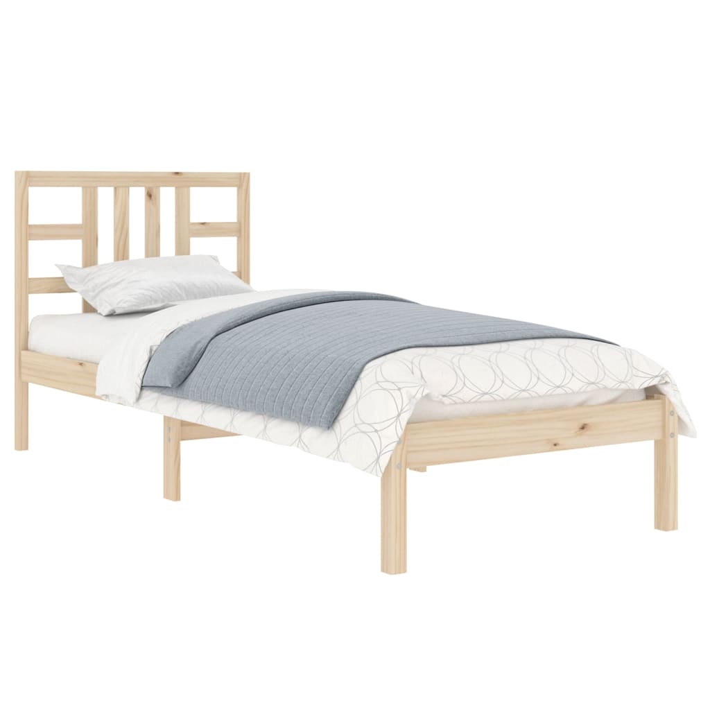 Bed Frame without Mattress 90x200 cm Solid Wood