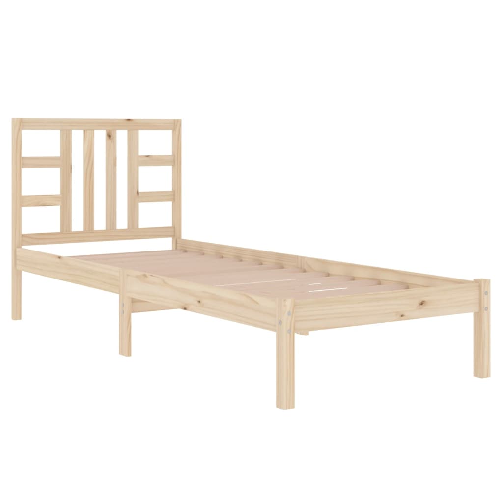 Bed Frame without Mattress 90x200 cm Solid Wood