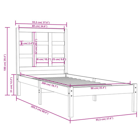 Bed Frame Without Mattress Solid Wood