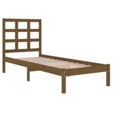 Bed Frame without Mattress Honey Brown 100x200 cm Solid Wood