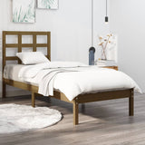 Bed Frame without Mattress Honey Brown 100x200 cm Solid Wood