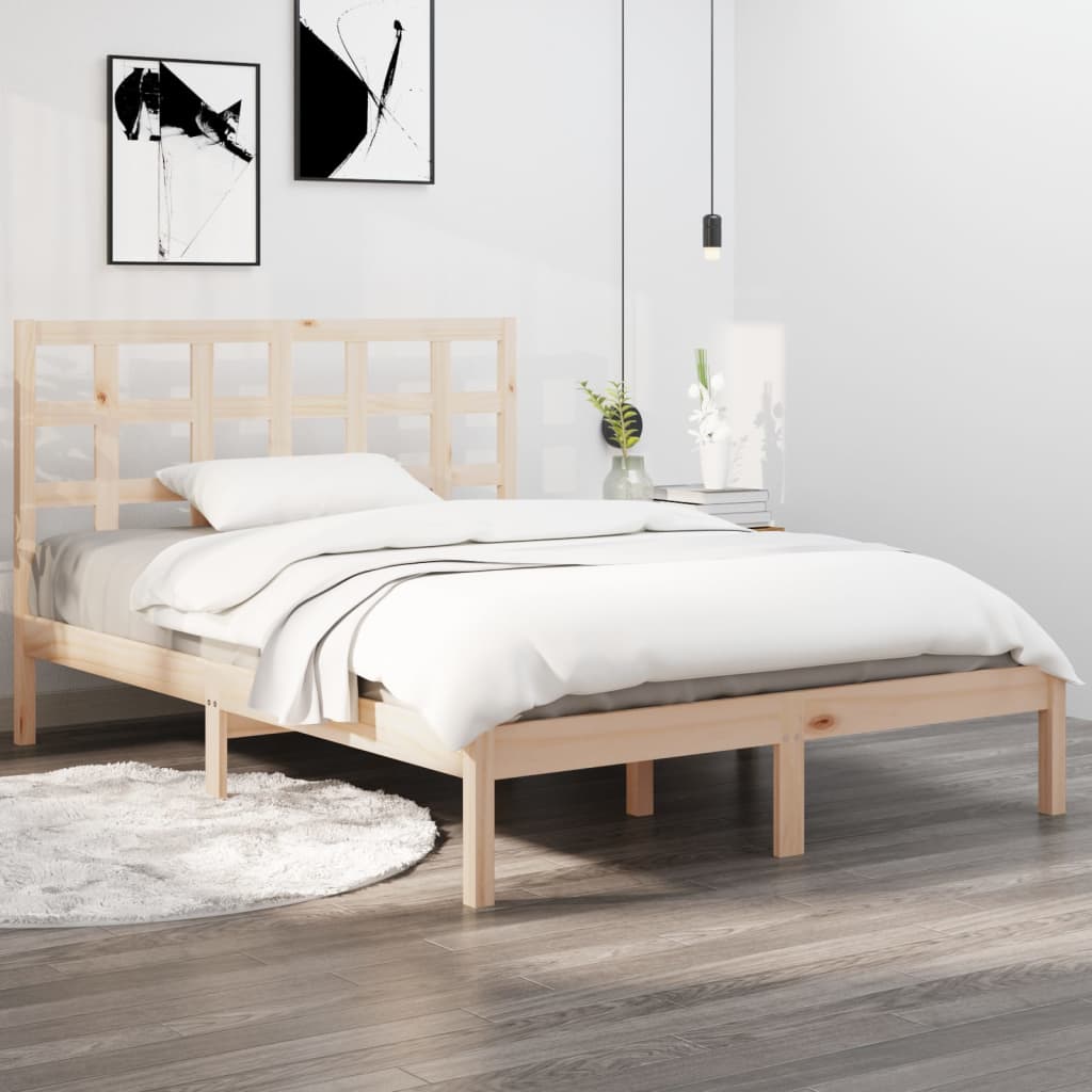 Bed Frame without Mattress 120x200 cm Solid Wood