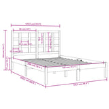 Bed Frame without Mattress White 120x200 cm Solid Wood