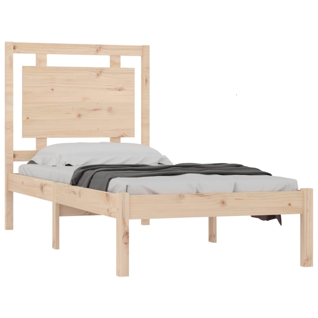 Bed Frame without Mattress 75x190 cm Small Single Solid Wood