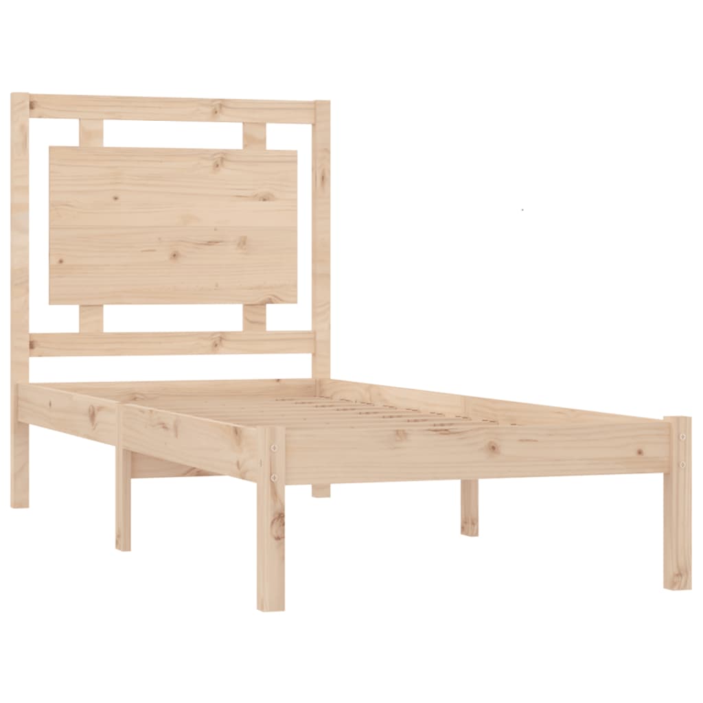 Bed Frame without Mattress 75x190 cm Small Single Solid Wood