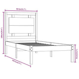 Bed Frame without Mattress 75x190 cm Small Single Solid Wood