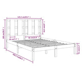 Bed Frame without Mattress 120x200 cm  Solid Wood Pine