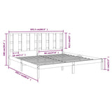 Bed Frame without Mattress Honey Brown 200x200 cm Solid Wood Pine