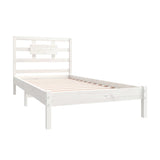 Bed Frame without Mattress White 90x200 cm Solid Wood