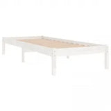 Bed Frame without Mattress White 90x200 cm Solid Wood