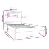 Bed Frame without Mattress White 90x200 cm Solid Wood