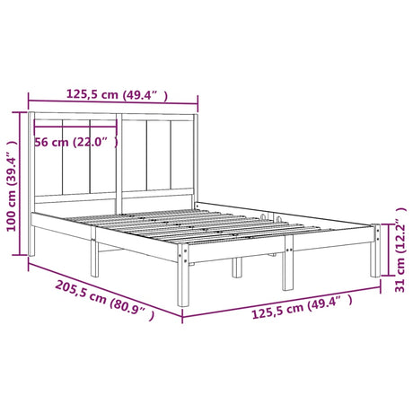 Bed Frame Without Mattress Solid Wood Pine
