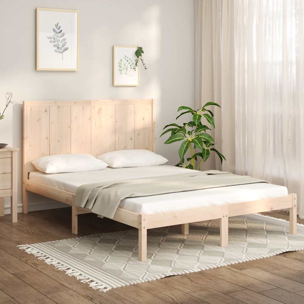 Bed Frame Without Mattress Solid Wood Pine