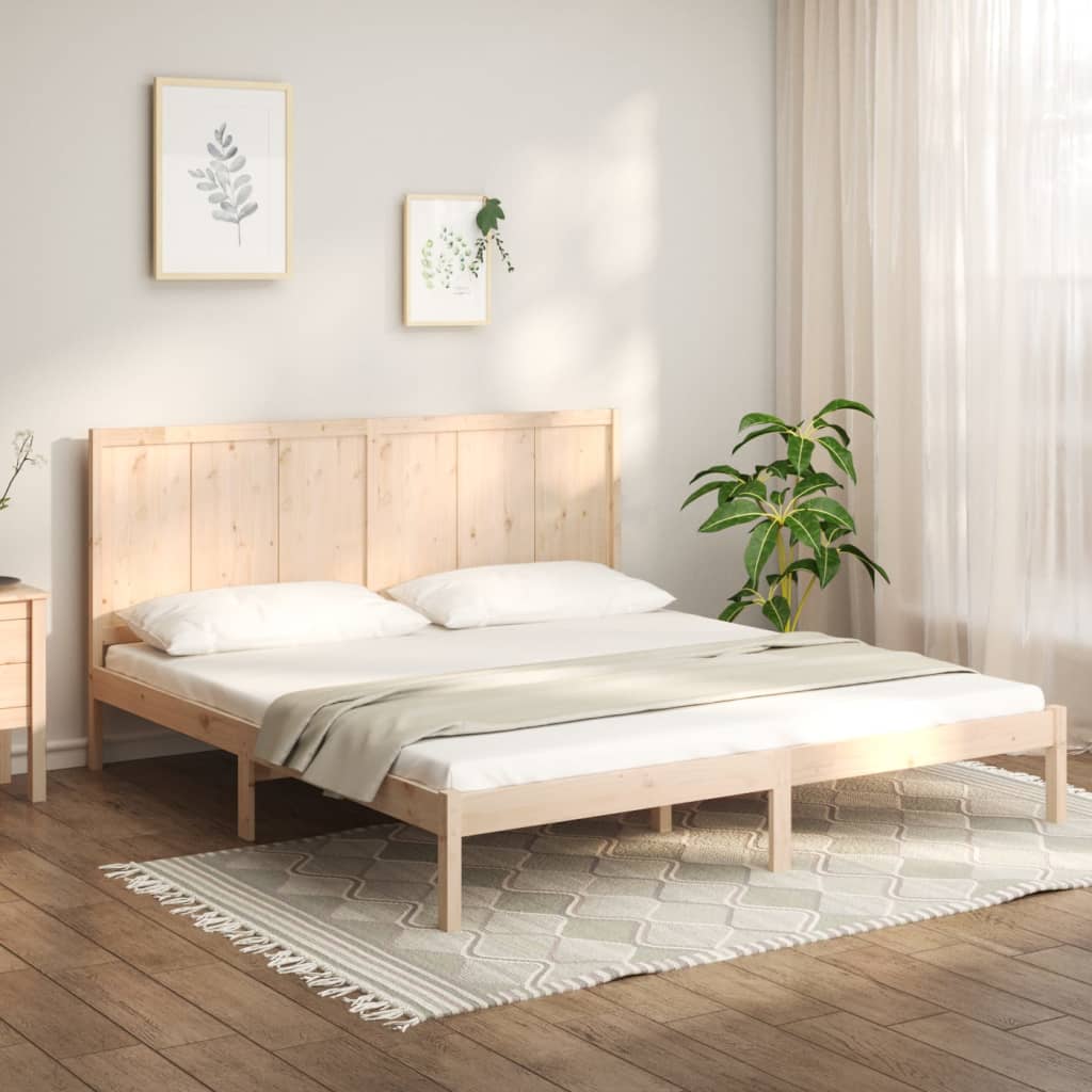 Bed Frame Without Mattress Solid Wood Pine