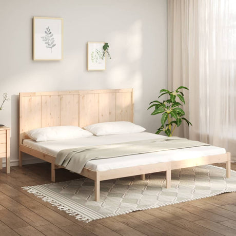 Bed Frame Without Mattress Solid Wood Pine