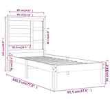 Bed Frame Without Mattress Solid Wood Single Single