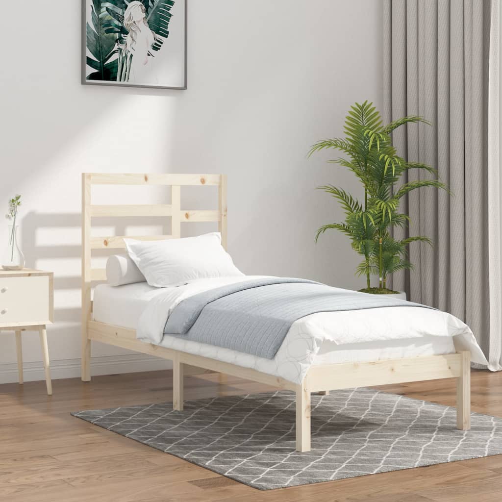 Bed Frame without Mattress Solid Wood 100x200 cm