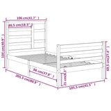 Bed Frame Without Mattress Solid Wood