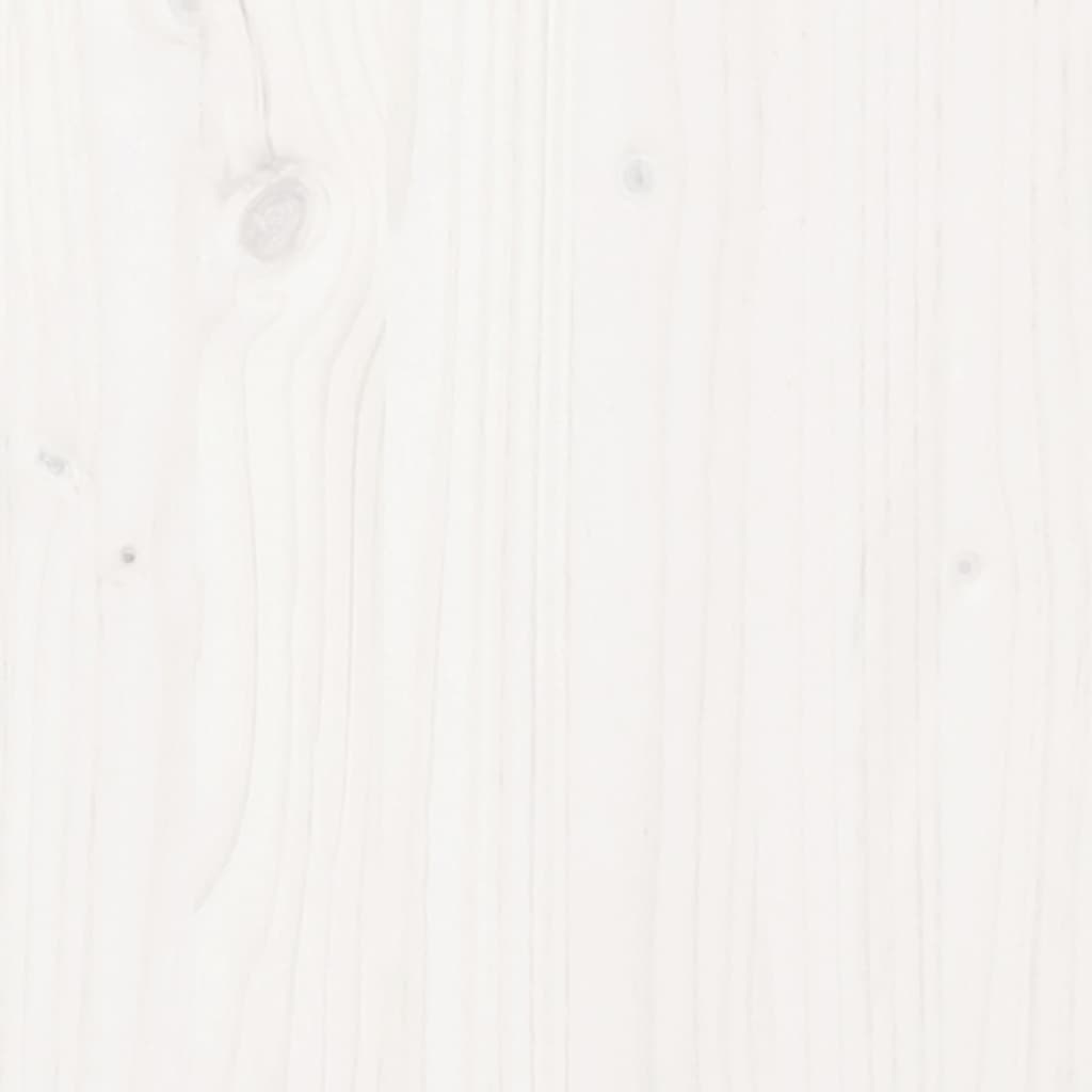 Bed Frame without Mattress White Solid Wood 135x190 cm Double